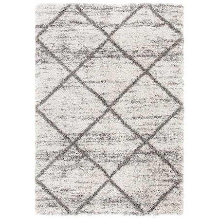 Safavieh 8 x 10 ft. Hudson Shag Rectangle Power Loomed Rug; Grey & Beige SGH281J-8